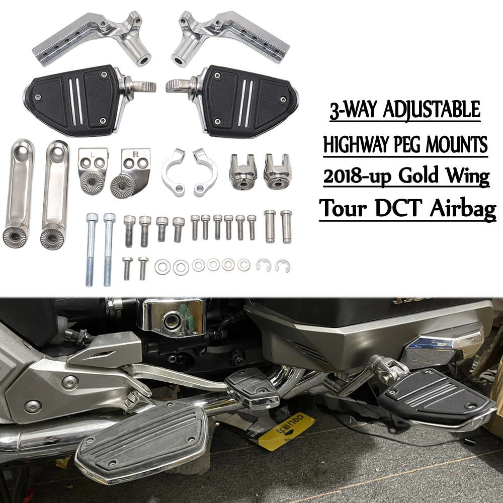 ForHondaGoldWingGL1800F6B20182022AeroFlipOutHighwayPegs
