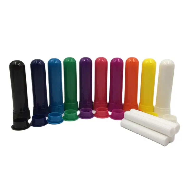 

8 наборов/партия, пустые ингаляторы для эфирных масел, пластиковый контейнер контейнеры для носовых ингаляторов из полипропилена с фитилями из хлопка лучшего качества