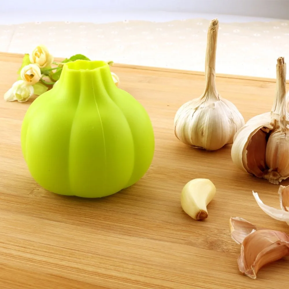 New Silicone Garlic Press Garlic Crusher Kitchen Accessories Presses Soft Peeled Garlic Stripping Tool Food Grade Kitchen Tools
