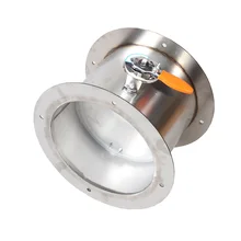 Нержавеющая сталь ручная Демпферная заслонка OD51mm-400mm двухходовой клапан система вентиляции фланец обратный клапан на обоих концах