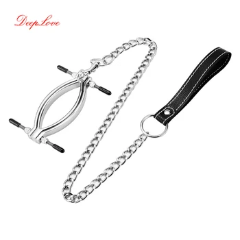 Metal Labia Clip Clitoris Stimulator Sex Clamp SM Bondage Vagina Speculum Pussy Massager Adult Erotic GamesSex Toys For Women 1