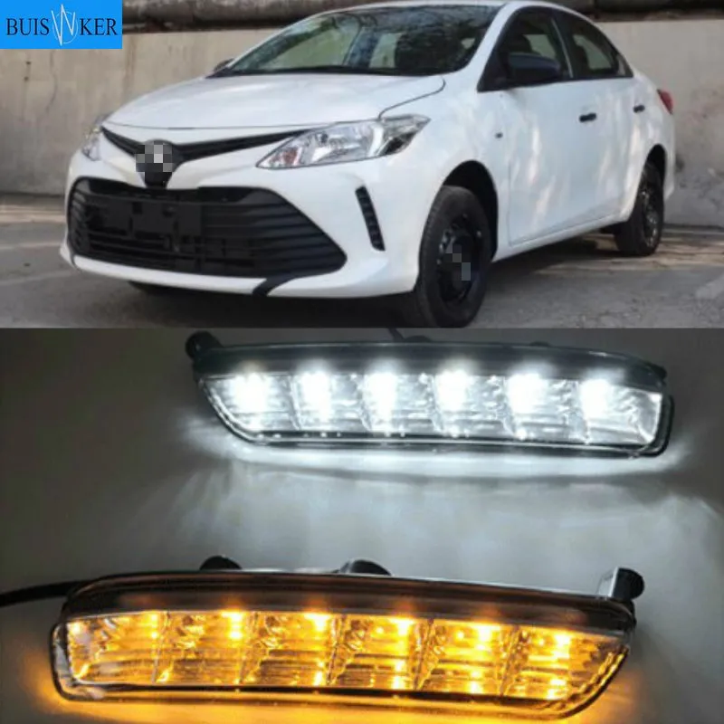 

Дневные ходосветильник для Toyota Vios Yaris 2017-2020, противотуманные фары, противотуманные фары