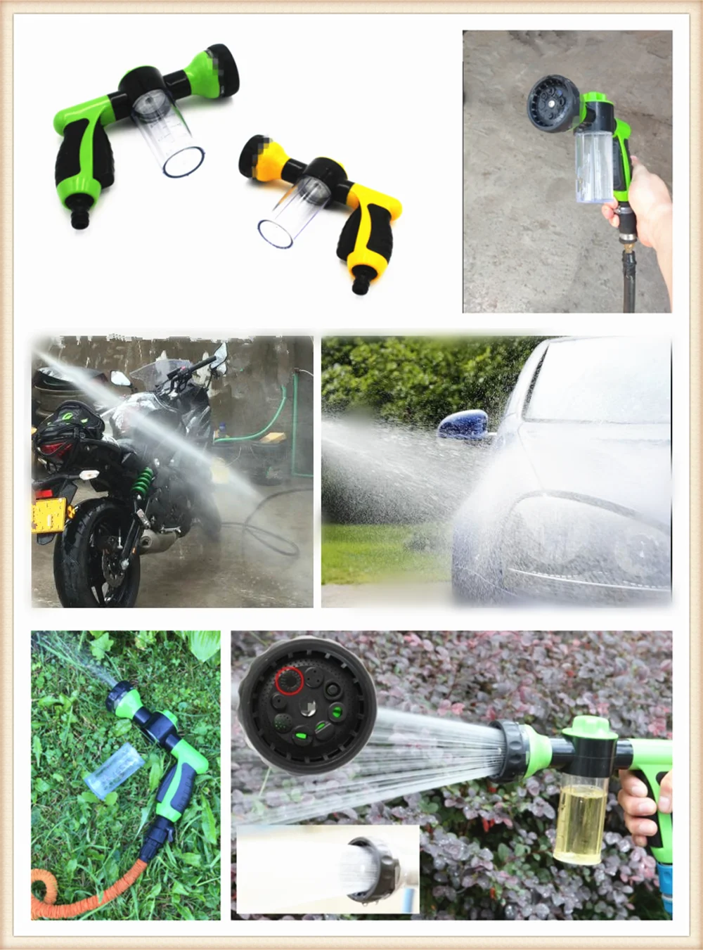 Multi-function car motorcycle modeling foam water gun high pressure cleaning for Mercedes Benz E53 C63 C43 C-Class AMG