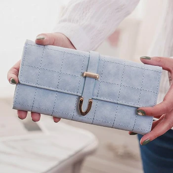 

2020 New Korean Style Fashion Long Women Wallets Slim Leather Purse Elegant Ladies Evening Clutch Bag Dollar Walet Portefeuille