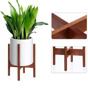 

Plant Stand Wooden Hotel Indoor Mid Century House Plants Flower Pot Stand Modern Garden Flowerpot Frame Planting Home Decor