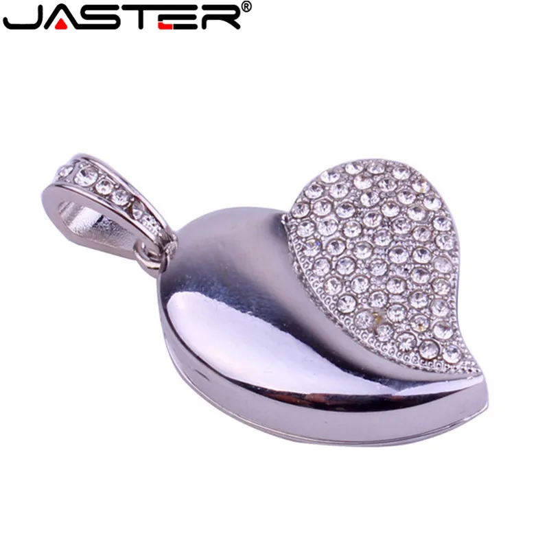 USB флеш накопитель JASTER в форме сердца 4/8/16/32/64 ГБ|u disk|crystal heart usbheart usb |