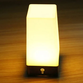 

Office Bedroom LED Night Light Bedside Table Lamp Baby Nursery Bathroom Bars Restaurant Modern Battery Powered PIR Motion Sensor