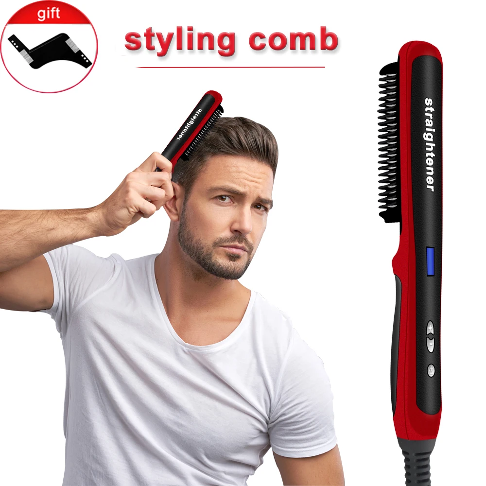 Многофункциональная расческа для волос выпрямитель бороды выпрямления бигуди