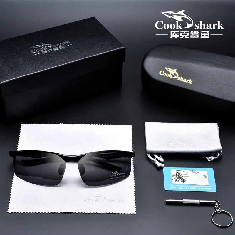 Cook Shark 2020 новые алюминиевые магниевые солнцезащитные очки мужские HD