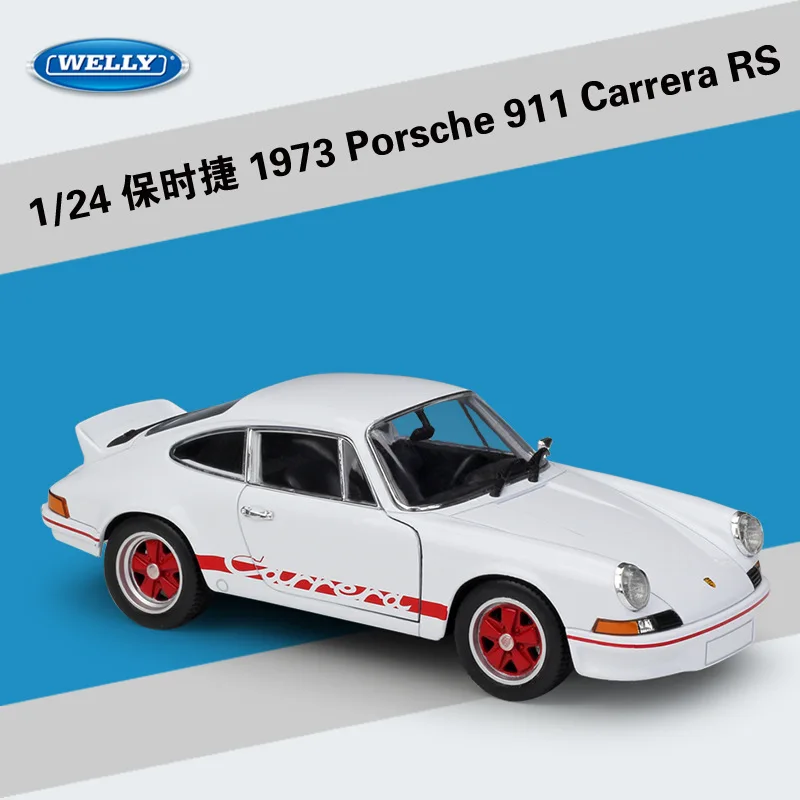 Welly 1:24 литая 1973 911 Carrera RS спортивные автомобили с высокой симуляцией автомобиля