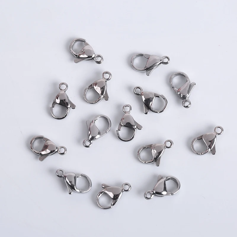 20 шт./лот застежки карабины из нержавеющей стали для изготовления ювелирных