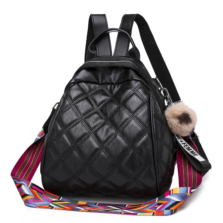 Новые продукты горячие продажи Spiraea рюкзак с ромбами пушистый шар подвеска для ордена оболочки женская сумка оптом от имени экспорта 367