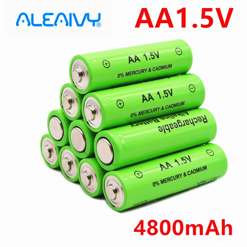 1-20Pcs 1.5V AA Battery 4800mAh Rechargeable battery NI-MH 1.5 V Batteries for Clocks mice computers toys so on+Free Shipping |