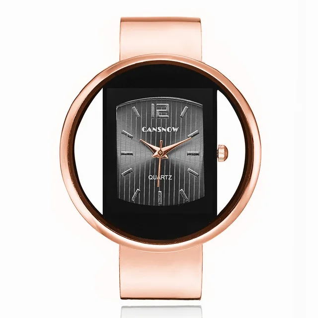 Rose Gold Black Женские часы, новинка, роскошный бренд, браслет, часы, золото, серебро, циферблат, женское платье, кварцевые часы, хит, bayan kol saati - Цвет: Rose Gold Black