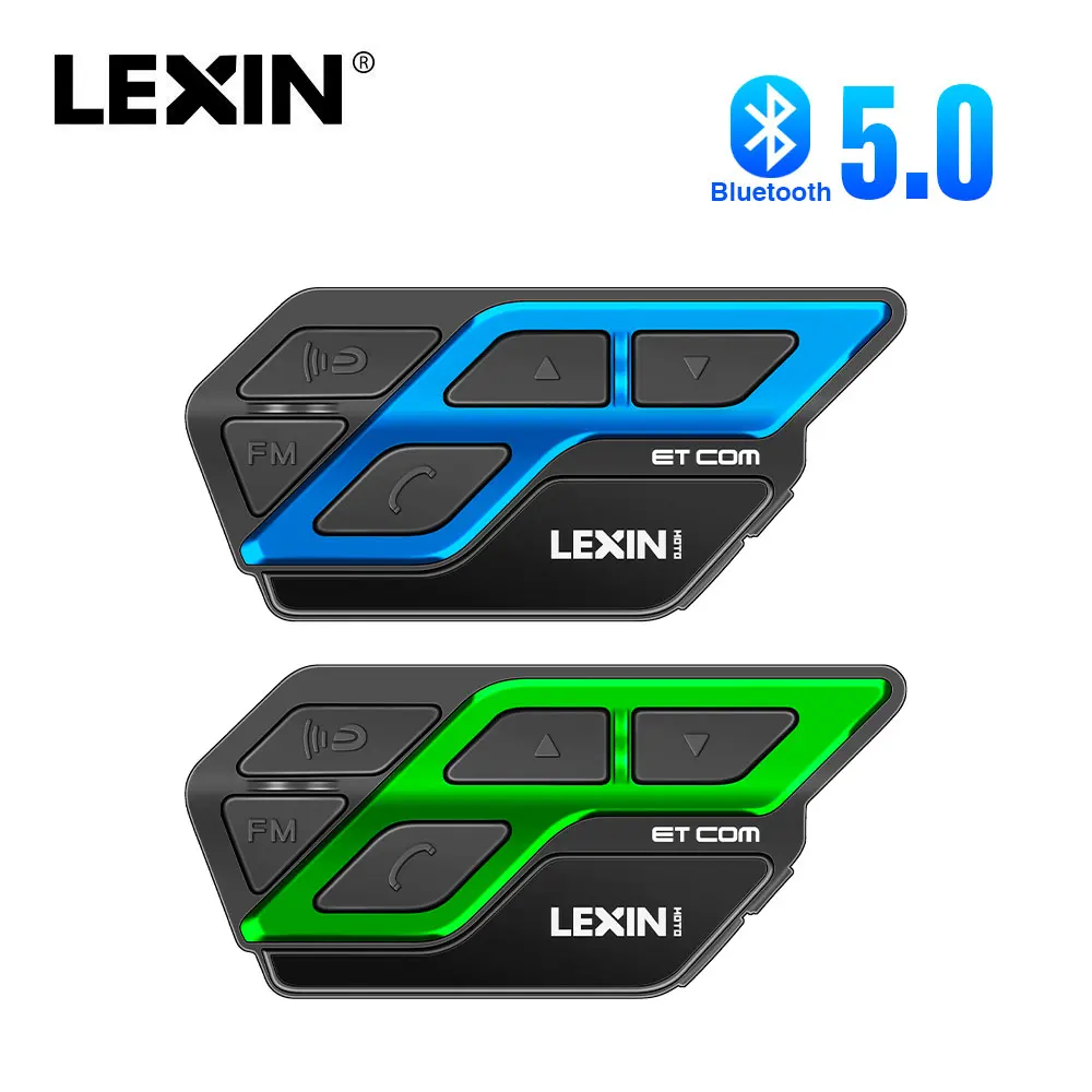 

Lexin ET Com Motorcycle Bluetooth 5.0 Helmet Headset Intercom Wireless Multicolor with FM Radio BT Intercomunicador Moto