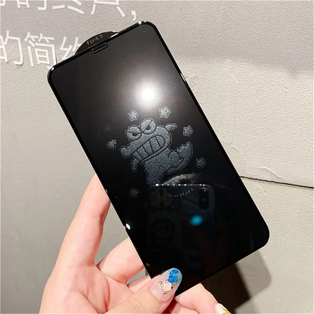 Блестящая невидимая мультяшная Клубничная медведь 6D полноэкранная пленка из закаленного стекла для iPhone 11 Pro MAX X XR Xs MAX 6 6s 7 8 Plus