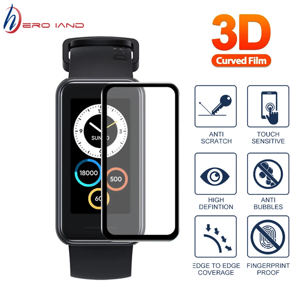 

3D Curved Edge Screen Protector Film For Redmi Band 2 Smart Watch Accessories Full Cover Protective Soft Film For Redmi Band2