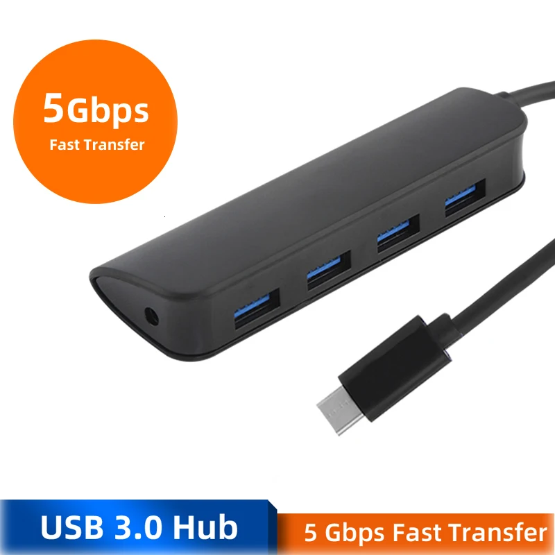 Usb chyi C концентратор 3,0 тип-c до 4 портов Usb 3,0 Hab супер скорость сплиттер микро компьютер аксессуары для Android смартфон Macbook