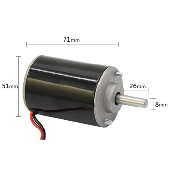 

24V 30W 6000rpm Permanent 3420 Magnet Motor DC Motor with Long Shaft DC High Speed Motor Steel Tube Speed Regulating Small Motor
