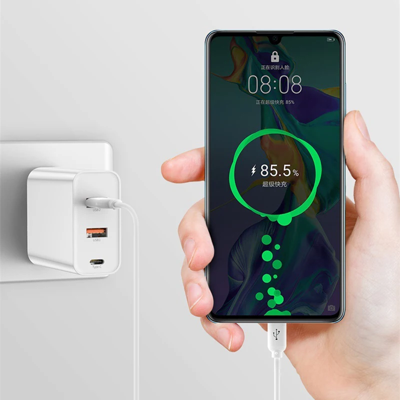 60 Вт PPS usb type C EU/US штекер USB QC PD 3,0 быстрое зарядное устройство для мобильного телефона настенный адаптер питания для путешествий Зарядка для iPhone huawei