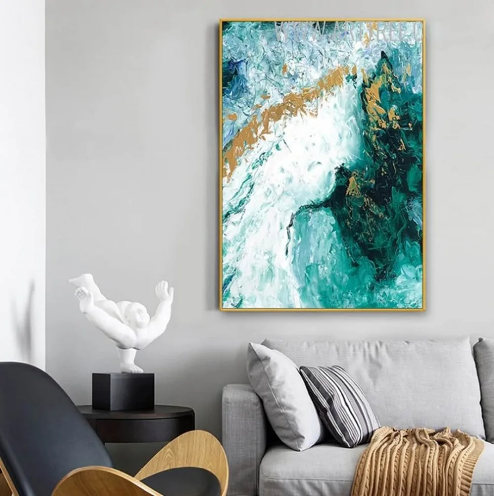hand made 100% oil painting on canvas modern  Best Art Abstract oil painting Golden years XD1-311 (7)