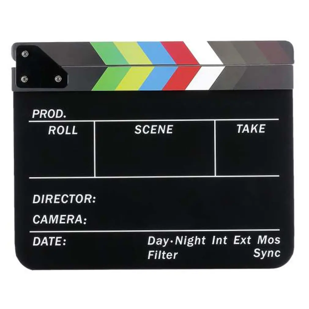 Acrylic Movie Clapper Playing Board Theater Clapper Color Field Board English Version Professional Portable Acrylic Movie Clapper Playing Board Theater Clapper Color Field Board English Version Professional Portable
