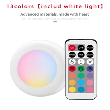 

12 Color RGBW LED Night Light Wireless Remote Controller Battery Powered Touch Sensor Under Cabinet Lights For Kitchen Wall Lamp