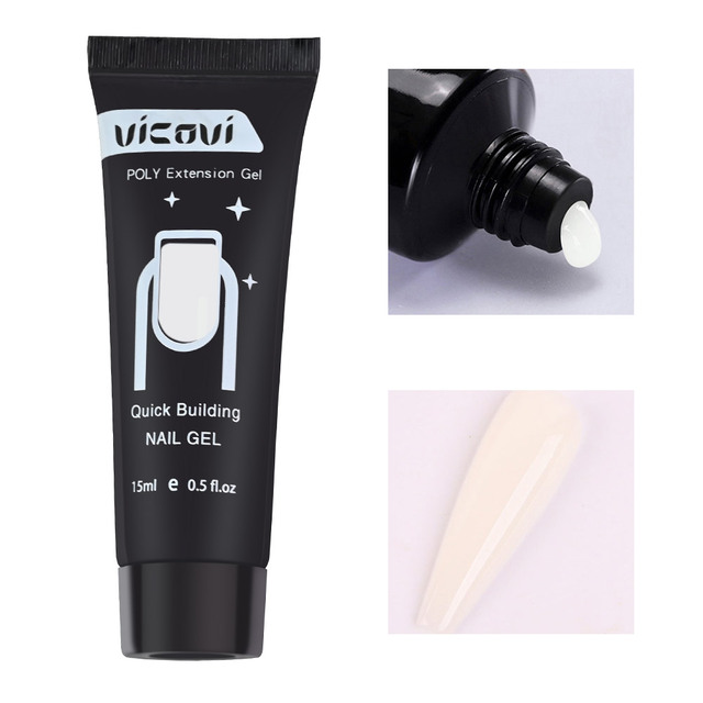 Poly Acrylic Gel Nail Art Extension Quick Building Gum Transparent Jelly Manicure Model Coating Tools Polymer Gift#Y028#