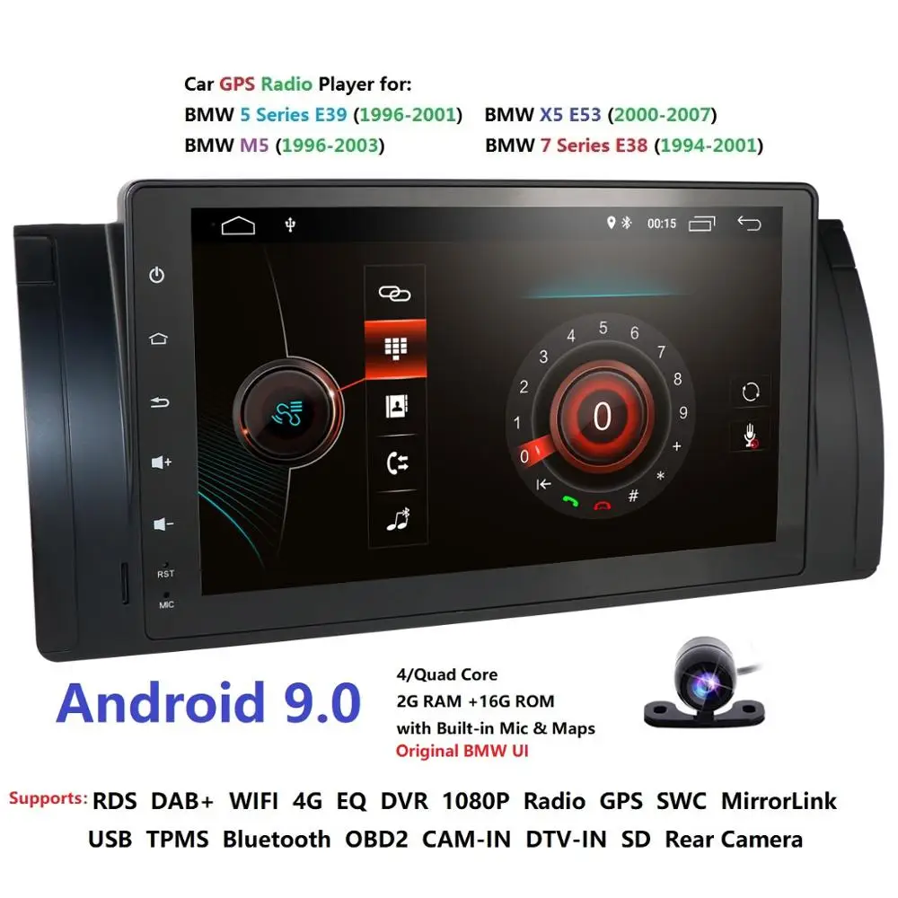 Sale Android 9.0 2G ROM GPS Navi 9" Full Touch Car NO-DVD Multimedia for BMW E53 X5 E39 5 97-06 with Wifi 4G BT RDS Radio Can bus DVR 0 Sale Android 9.0 2G ROM GPS Navi 9" Full Touch Car NO-DVD Multimedia for BMW E53 X5 E39 5 97-06 with Wifi 4G BT RDS Radio Can bus DVR 0
