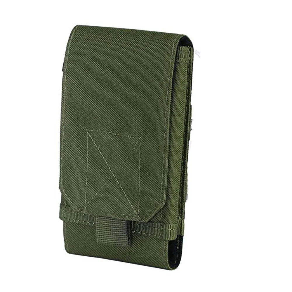 Тактический чехол для телефона Molle 1000D нейлоновый Пояс поясной Молл пакет кемпинг, охота, поход EDC служебная принадлежность сумка - Цвет: Зеленый цвет