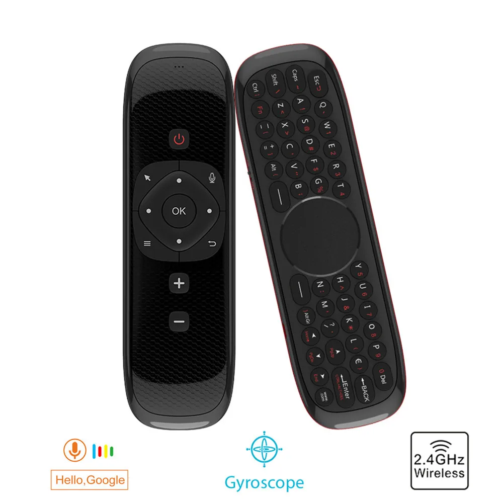 W2 W2 Fly Air mouse беспроводная клавиатура мышь 2,4G голосовой пульт дистанционного управления мини пульт дистанционного управления для Smart Android Tv Box Мини ПК VS W1 i8 - Цвет: W2