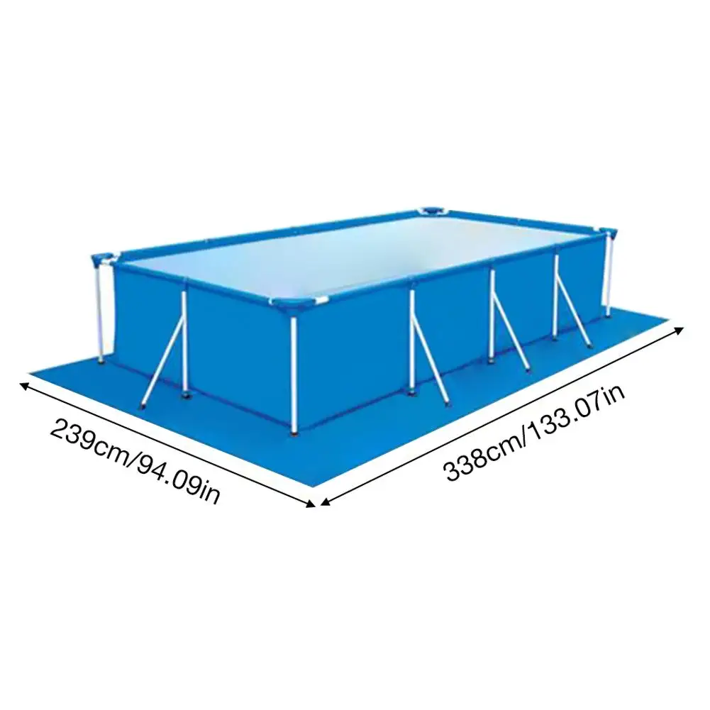 Large Swimming Pool Mat Rectangular Foldable Polyester Floor Cloth Carpet Dustproof Mat Cover For Outdoor Villa Garden Pool