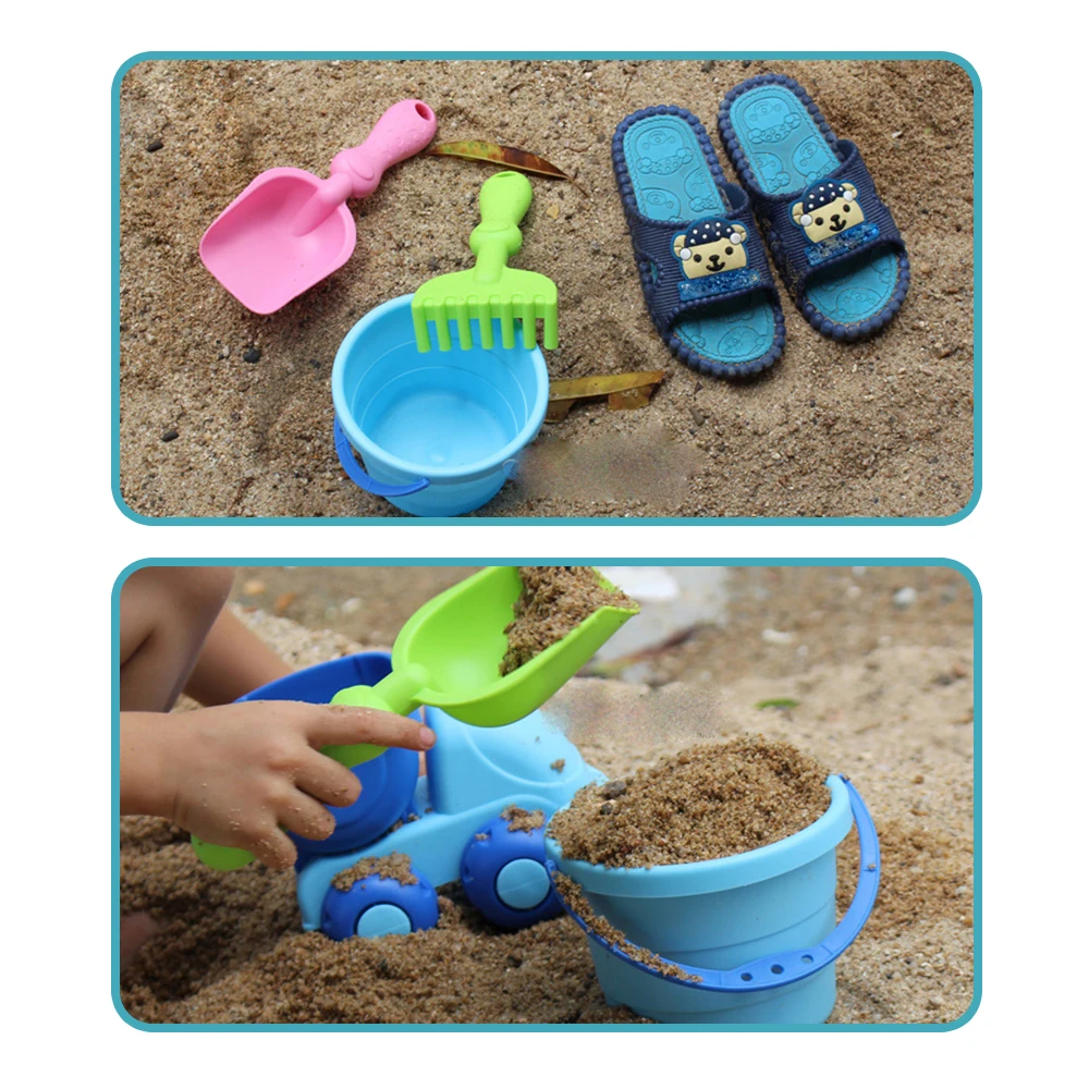 22Pcs/Set Baby Beach Toys Sandbox Toys For Children Sandpit Sand Molds Sand Castle Tool Cart Shovels Ducks Bucket Outdoor Toy