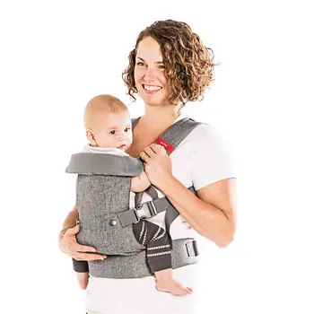

4-in-1 ergonomic baby carrier, 8-32 pounds (gray mesh)
