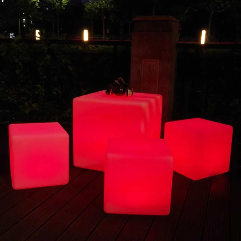 sem fio RGB, Jardim impermeável Glowing Stool, Cadeira de controle remoto