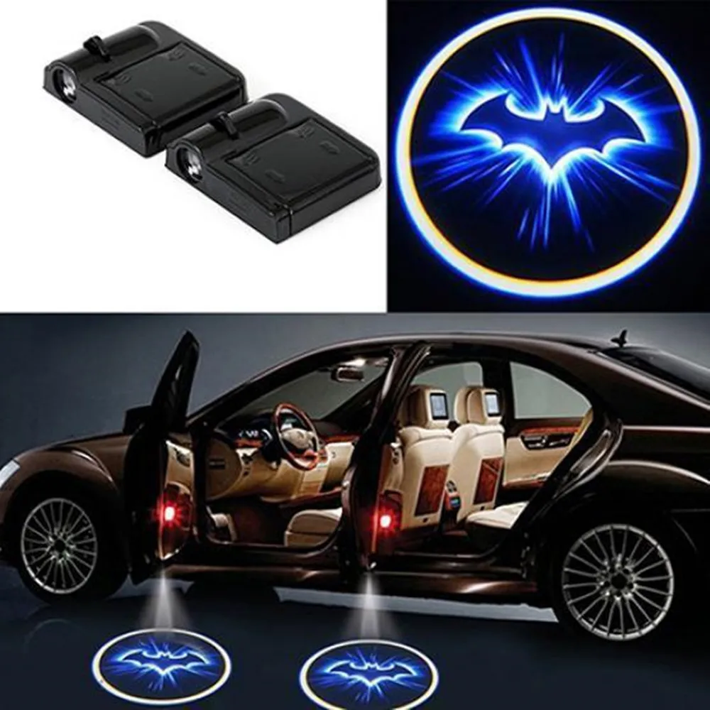  1Pc Universal Wireless Car Door Led Welcome Laser Projector Logo Shadow Light Batman Decoration Car - 33031121619