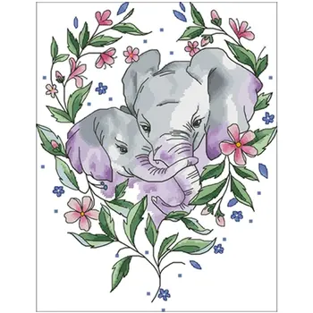 

Mother-child elephant patterns Counted Cross Stitch 11CT 14CT 18CT DIY Chinese Cross Stitch Kits Embroidery Needlework Sets