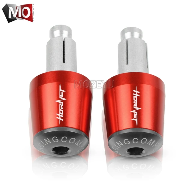 22mm Motorcycle Handlebar Grips End Handle Bar Cap End Plug For HONDA CB600F CB600 CB599 CB900F Hornet 250 600 900 CB500F CB919 Red Gray