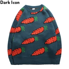 Милый свитер с изображением кролика темного икона для мужчин и женщин, трикотажный пуловер, мужской свитер, уличные модные свитера для мужчин