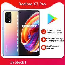 Realme X7 Pro 8GB RAM 5G Mobile phone 6.55'' FHD+ Dimensity 1000 Plus Octa Core NFC Smartphones 64MP Rear Camera 4500mAh 8GB RAM
