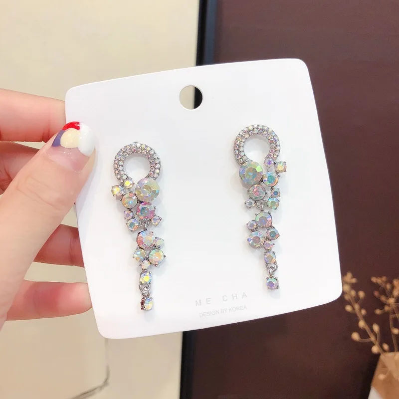 2019-New-Arrival-Crystal-Trendy-Water-Drop-Women-Dangle-Earrings-Korean-Irregular-Flower-Pendant-Earrings-Female (2)