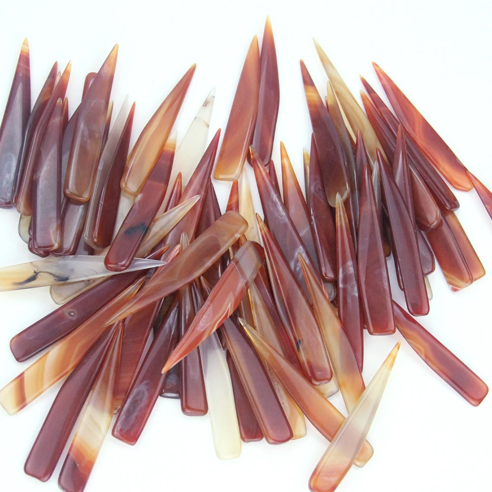 Leather Craft Tool Paper Creaser Tool 8cm Agate To Rub Leather Edge for Leathercrafts DIY
