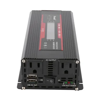 

New Universal Short Circuit Overload Protection Car Solar Power Inverter DC 12/24V to AC 220V Modified Sine Wave Converter