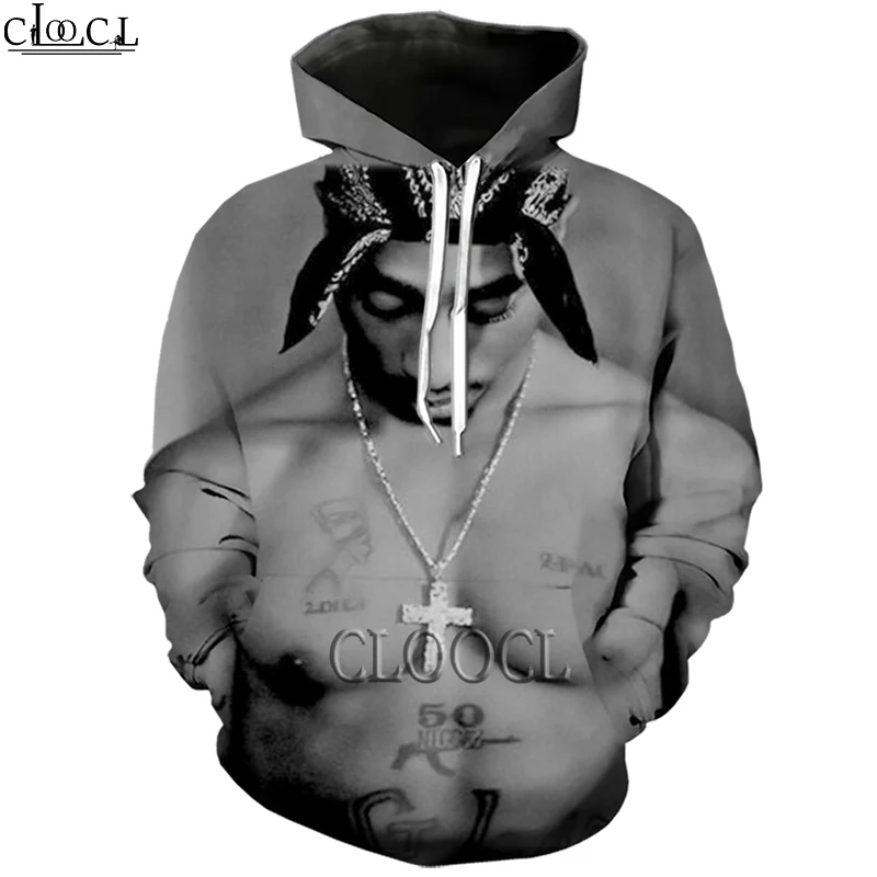 CLOOCL новейший Рэппер Tupac Amaru Shakur 2pac толстовки для мужчин и женщин Harajuku 3D принт