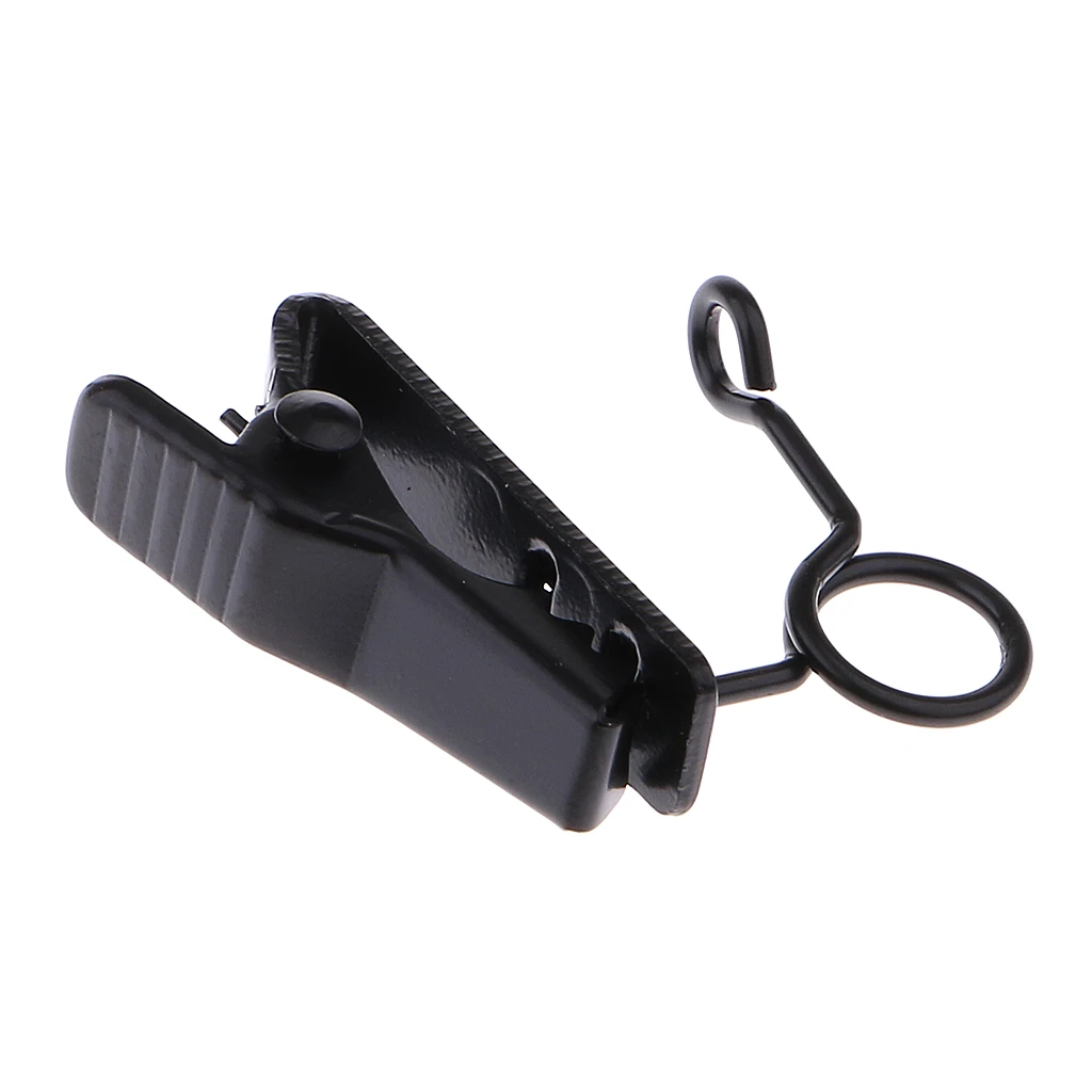 Microphone Lapel Tie Clip Holders 6mm Mic Lapel Collar Clips Microphone Accessories for Stage Shows Speeches Lectures 1Pcs
