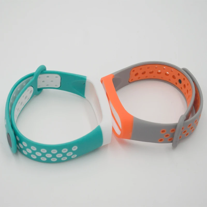 2019 новейший двойной цветной силиконовый сменный Браслет ремешок для часов mi Band 4 3