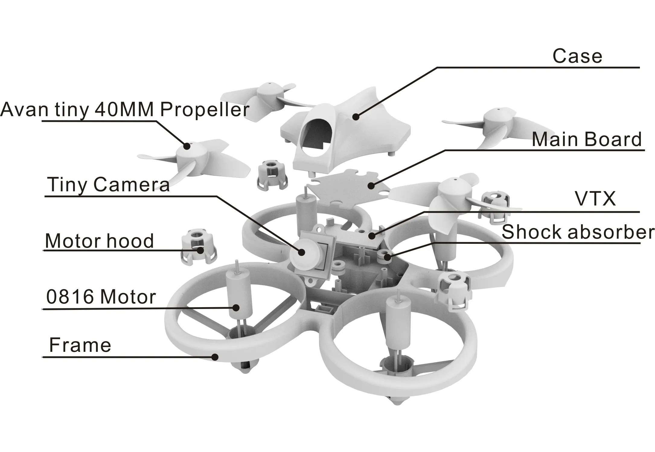 EMAX EZ Pilot 82 мм Мини 5,8G Крытый FPV гоночный Дрон с камерой очки 2~ 3S RTF версия для начинающих