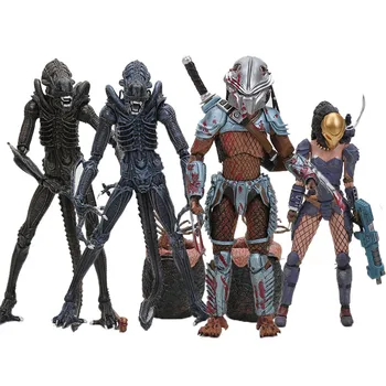 

NECA Predator Series Alien vs Predator Machiko Noguchi Hornhead Predator Alien with Eggs PVC Action Figure Collectible Model