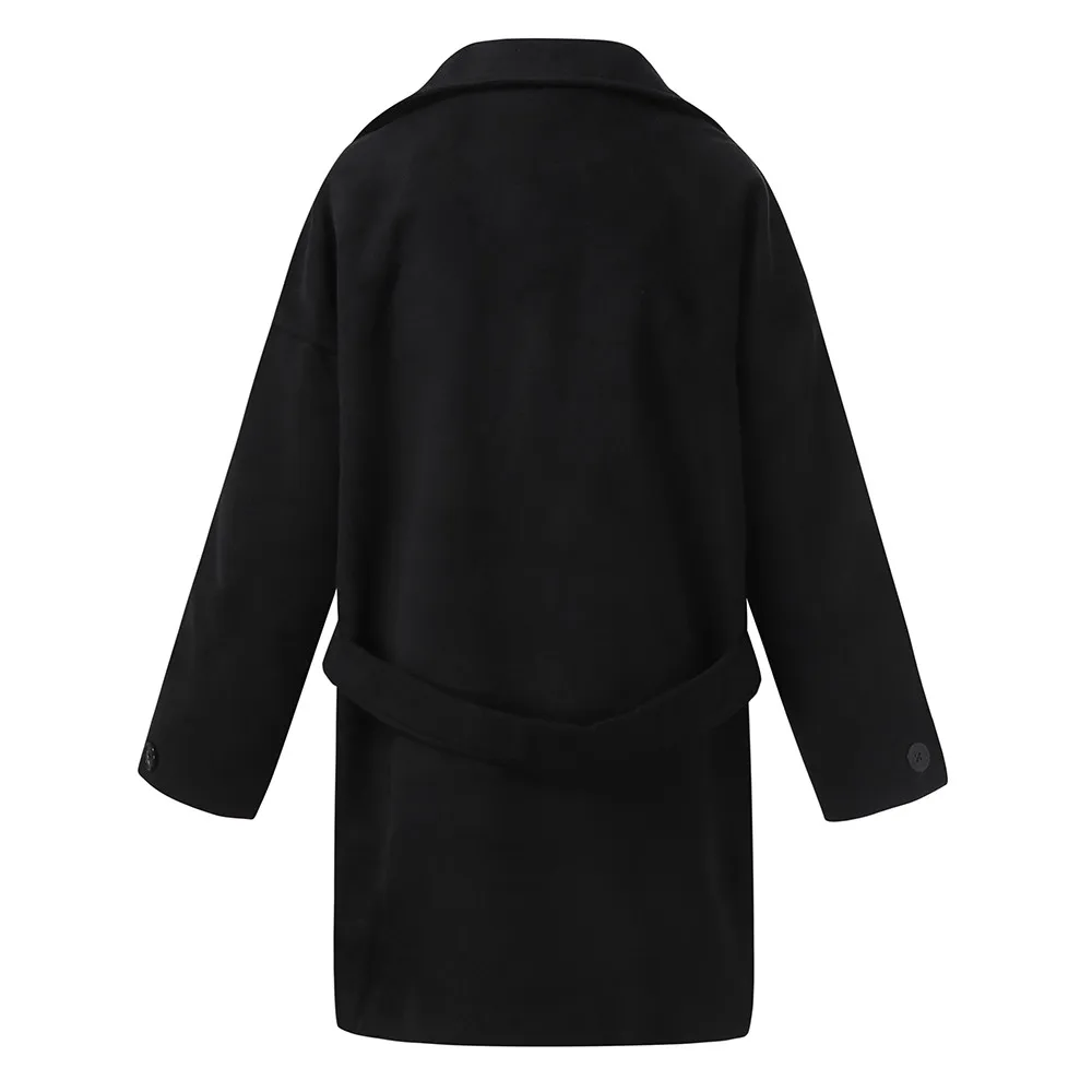 JAYCOSIN, зимнее пальто, Женское шерстяное пальто с лацканами, повседневная куртка, пальто с длинным рукавом, верхняя одежда, пальто и куртки, женская зимняя уличная одежда
