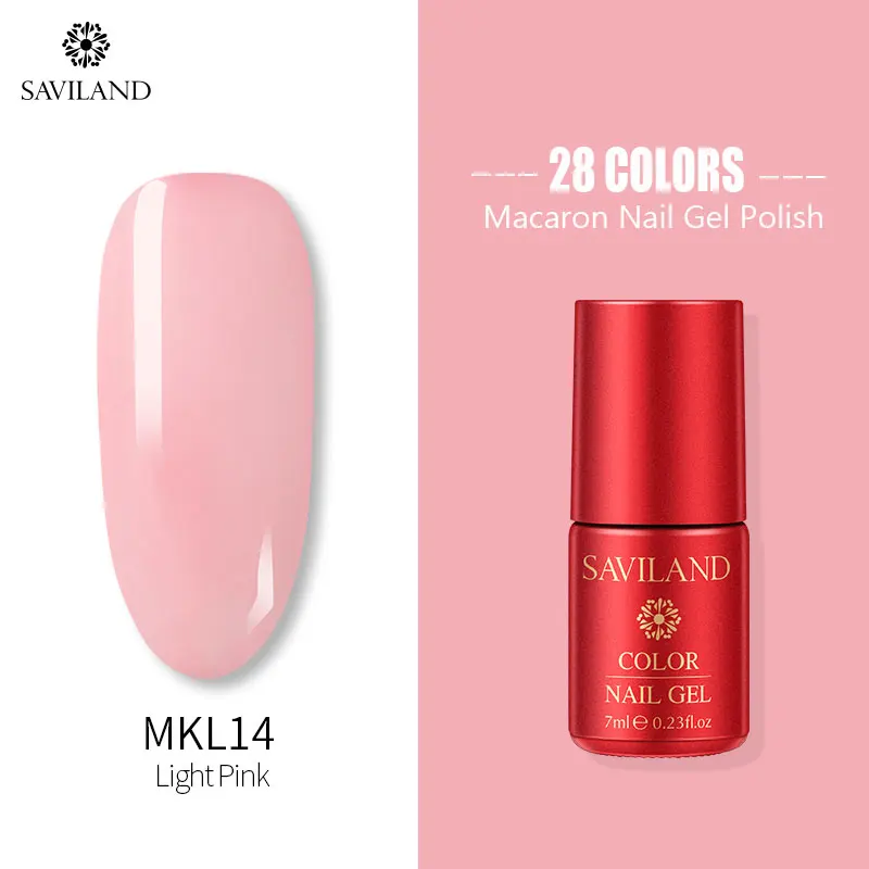 SAVILAND Macaron желе УФ-гель для ногтей 28 опал конфеты цвета чистый Полупостоянный гель для ногтей Гибридный лак для ногтей, маникюр - Цвет: MKL14